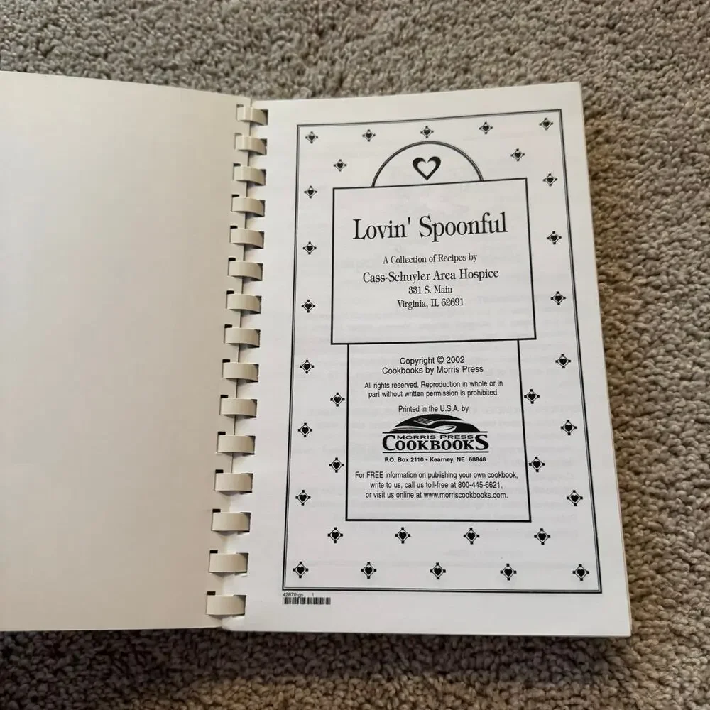Lovin Spoonful Regional Cookbook Illinois Hospice Group Morris Press Recipes